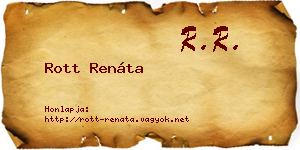 Rott Renáta névjegykártya